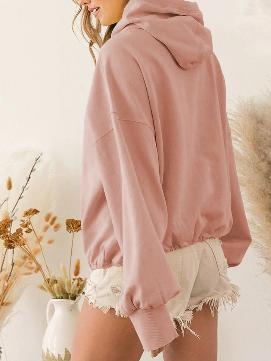 Zip-Up Dropped Shoulder Hoodie - Image 14