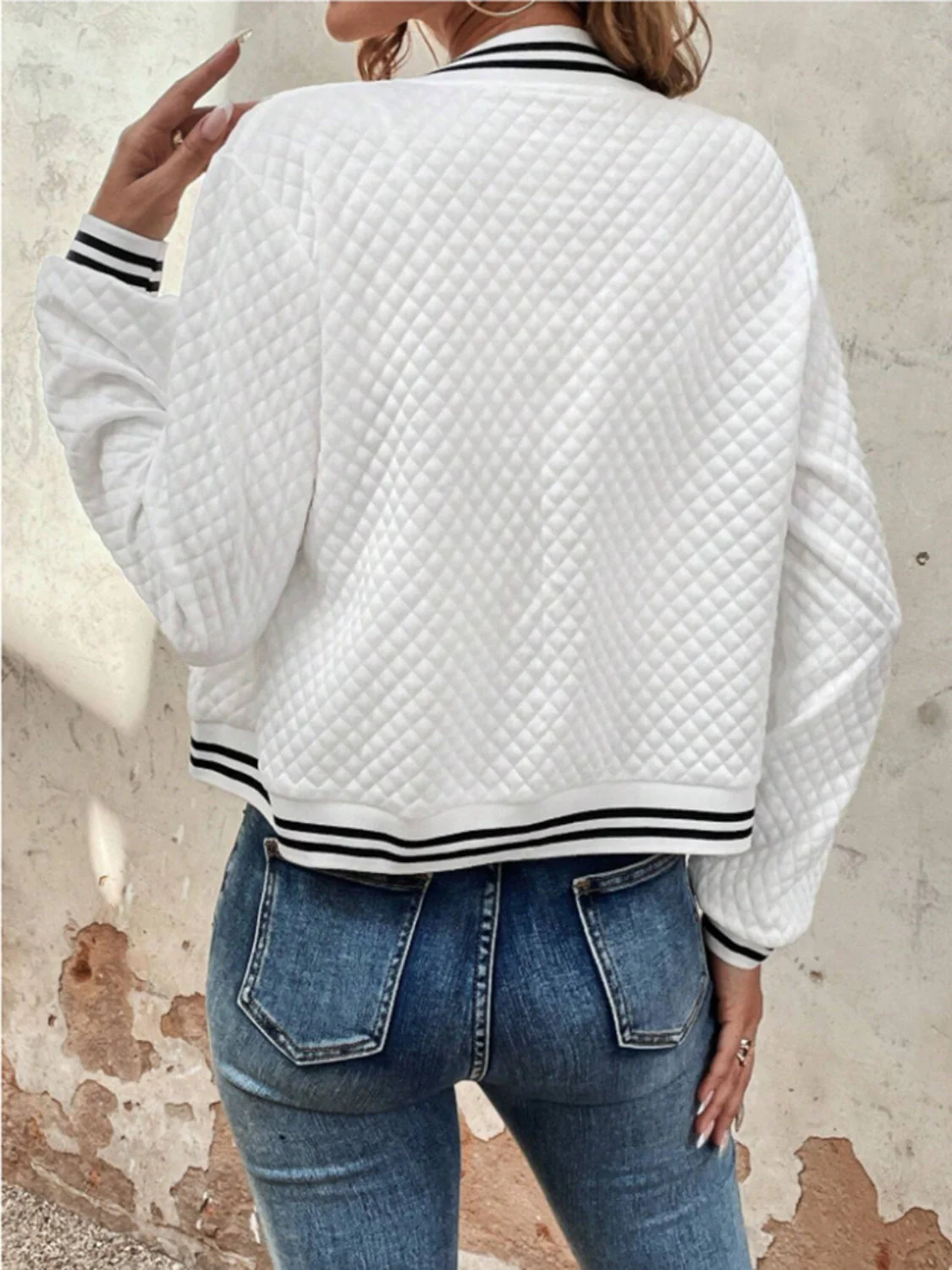Zip Up Long Sleeve Jacket - Image 2