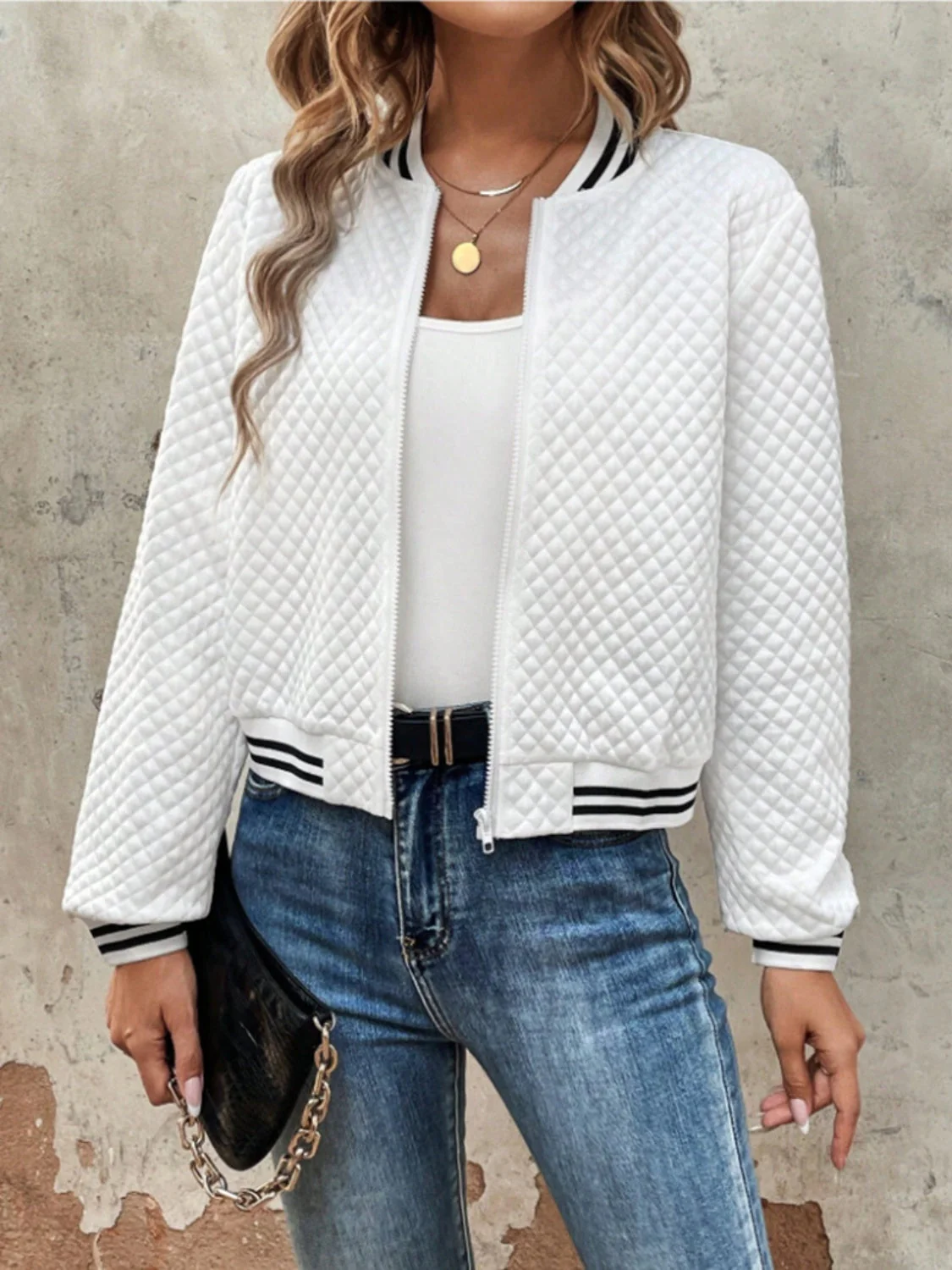 Zip Up Long Sleeve Jacket - Image 3