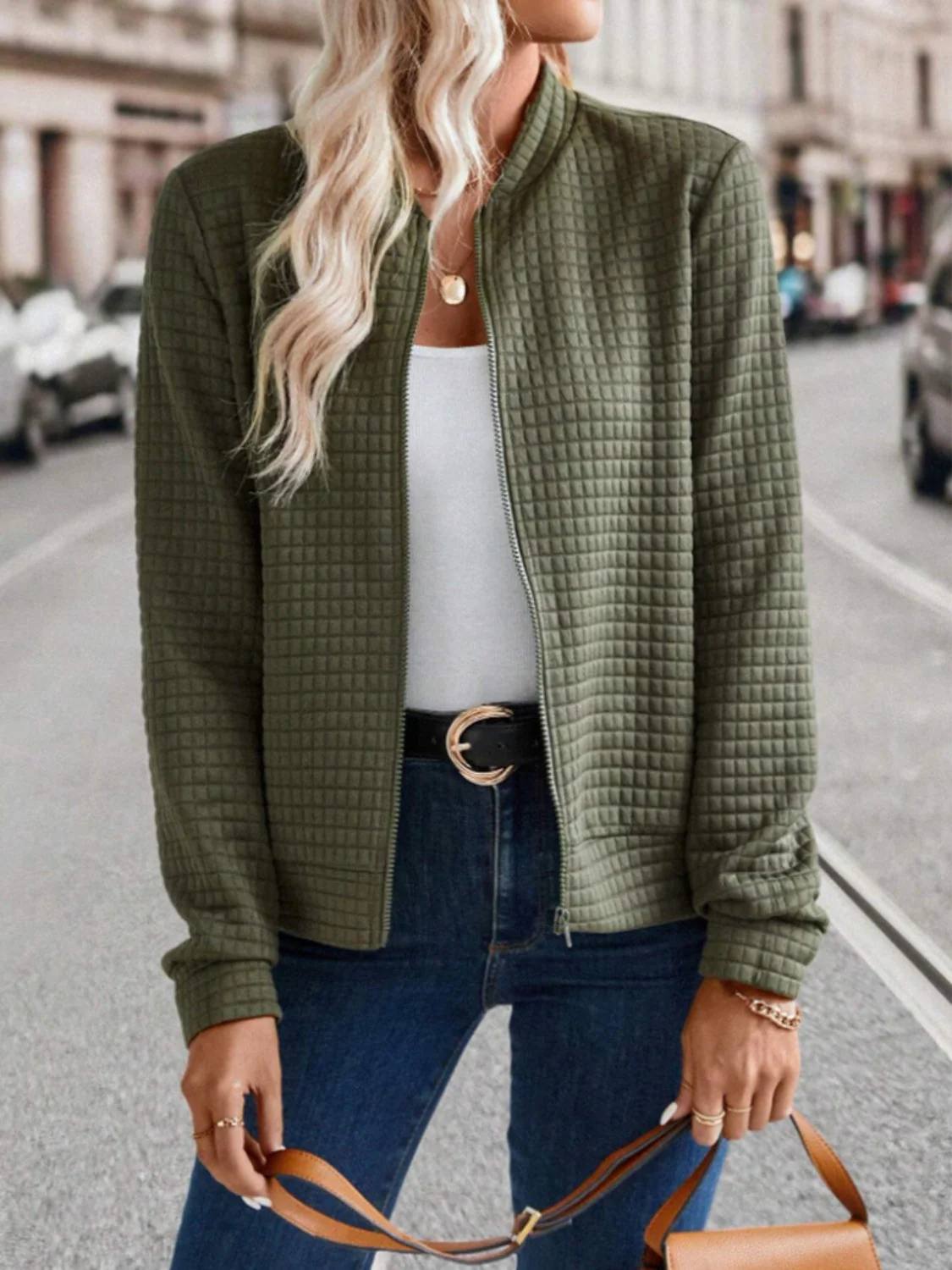 Zip Up Long Sleeve Jacket - Image 5