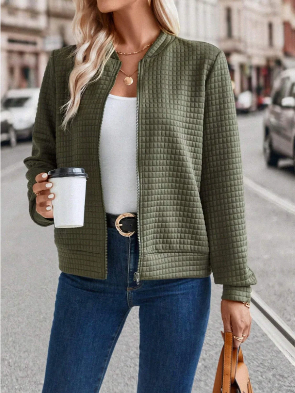 Zip Up Long Sleeve Jacket - Image 6