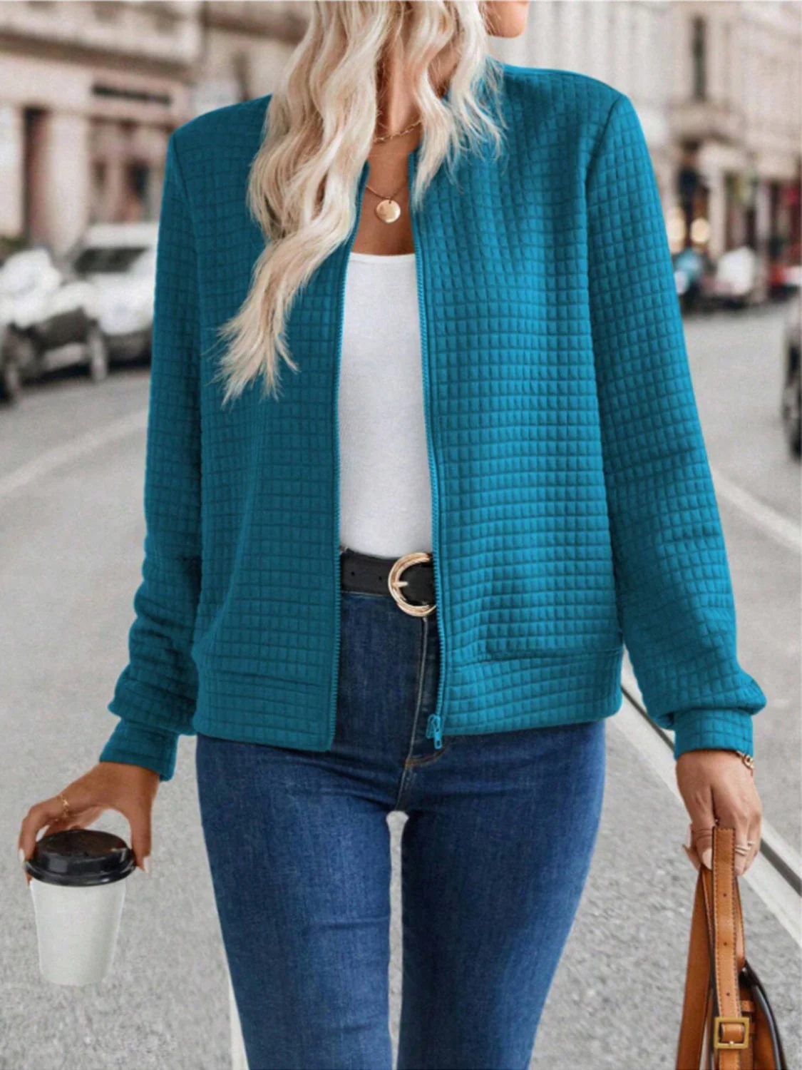 Zip Up Long Sleeve Jacket - Image 7