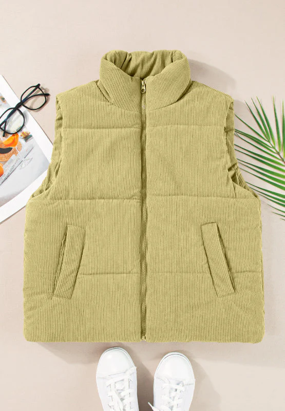 Zip Up Turtleneck Vest Coat - Image 7