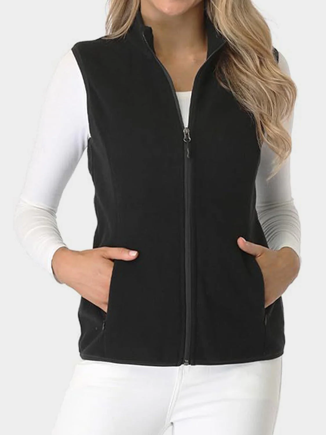 Zip Up Turtleneck Vest with Pockets - Image 7