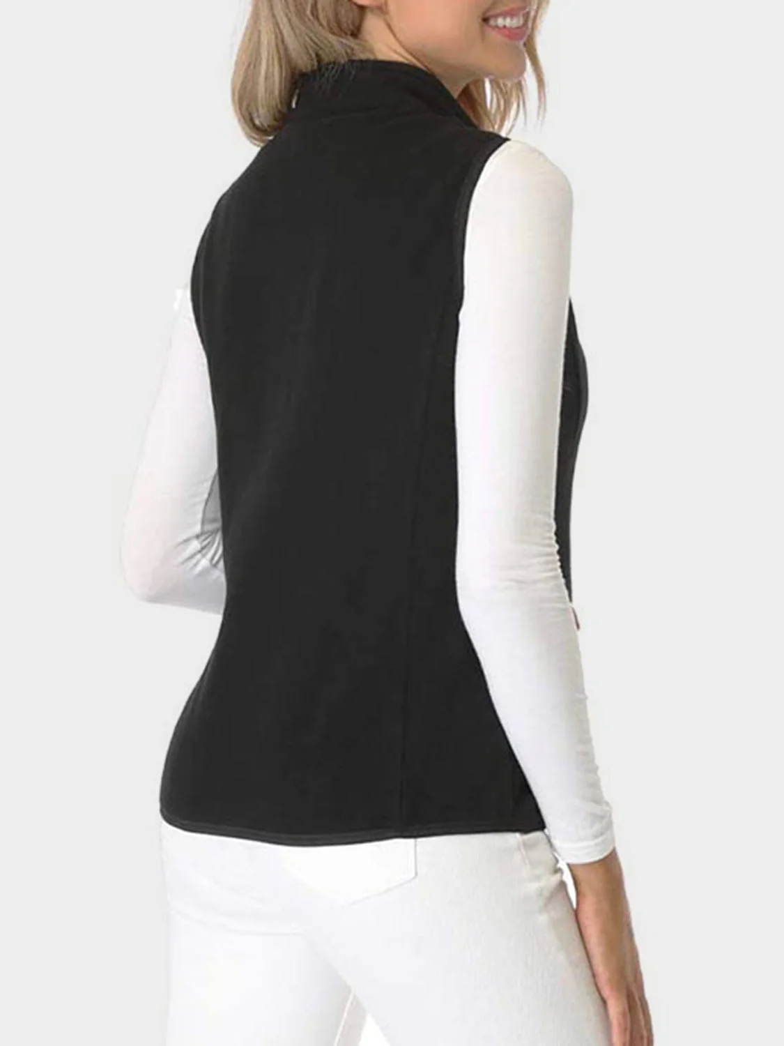 Zip Up Turtleneck Vest with Pockets - Image 9