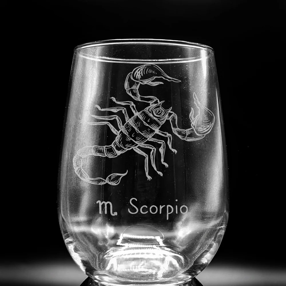 ZODIAC Wine Glasses by LumEngrave - Image 3